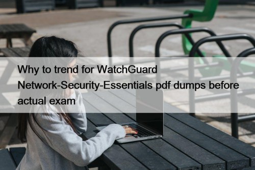 Why to trend for WatchGuard Network-Security-Essentials pdf dumps before actual exam