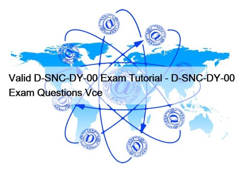 Valid D-SNC-DY-00 Exam Tutorial - D-SNC-DY-00 Exam Questions Vce